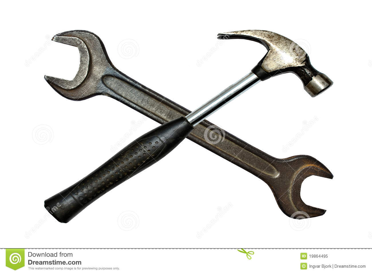 Hammer And Wrench Royalty Free Stock Photo   Image  19864495