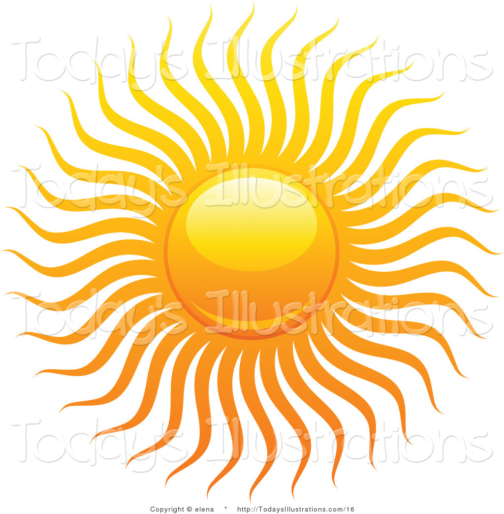 Hot Summer Sun Clipart Vector Clipart Of A Hot Summer