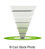 Sales Funnel With Six Stages Easily Customizable Pointing To A Green