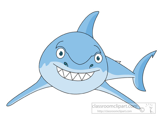 Shark Clipart   Great White Shark Cartoon Style Clipart   Classroom