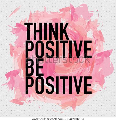 Think Positive Be Positive   Quote Typographic Background Design