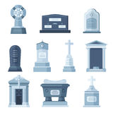 Tombs Stone Grave Vector Construction Set Royalty Free Stock Images