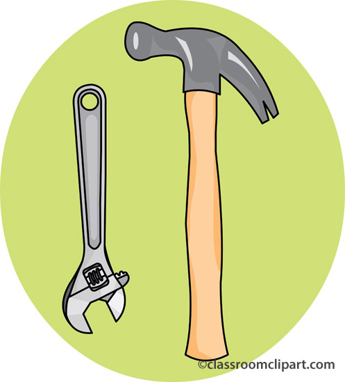 Tools   Hammer Wrench 712   Classroom Clipart