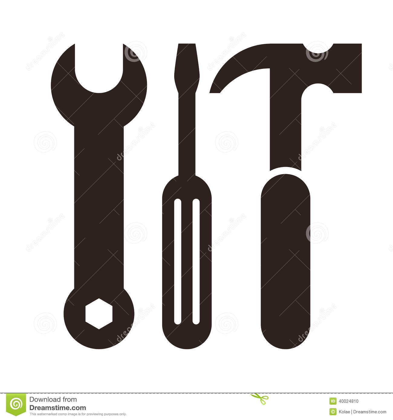 Wrench Screwdriver And Hammer Icon Stock Vector   Image  40024810