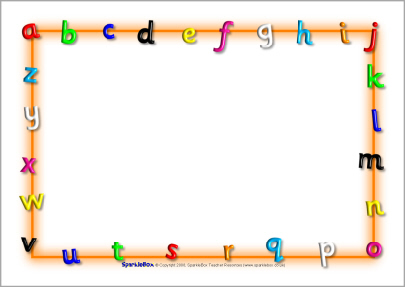Alphabet Border Clip Art Alphabet Letters A4 Page