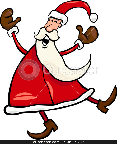 Clipart Cartoon Illustration Of Funny Christmas Santa Claus Or Papa