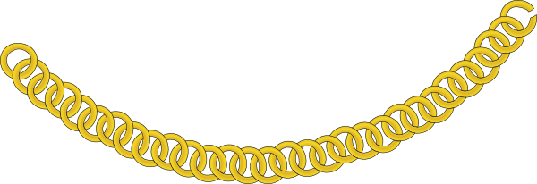 Gold Chain Curved As A Necklace Clip Art At Clker Com   Vector Clip