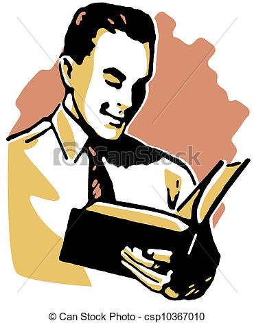     Image Of A Man Dressed In Business Attire Reading A Book   Csp10367010