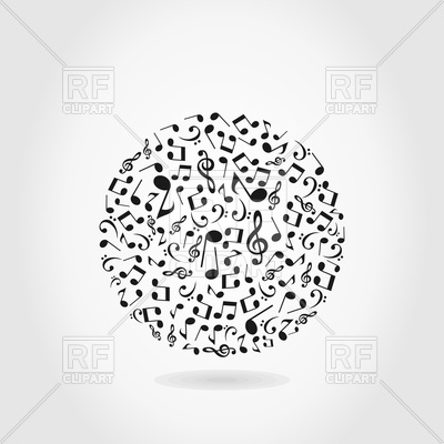 Musical Sphere From Notes 81760 Download Royalty Free Vector Clipart