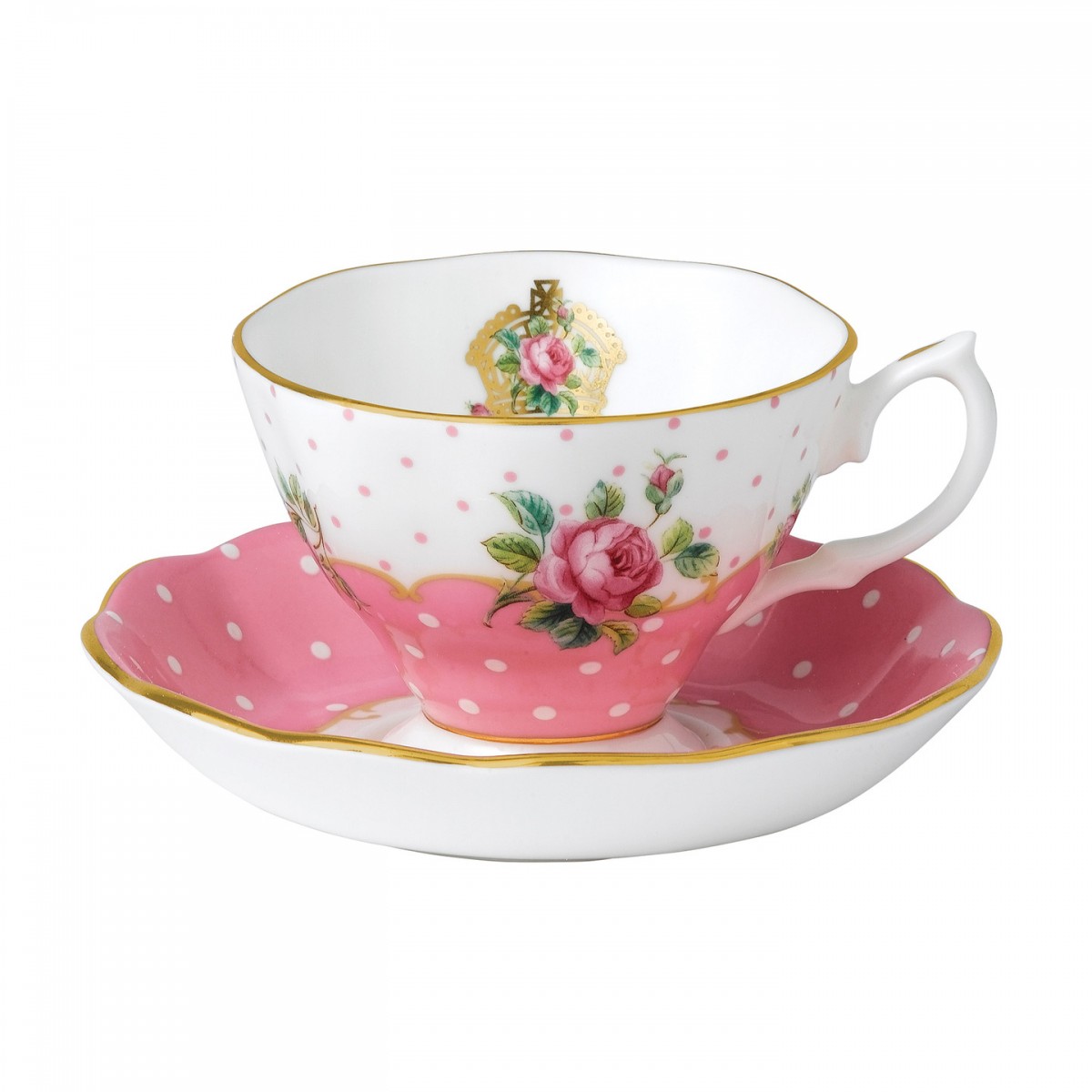 Royal Albert Cheeky Pink Vintage Teacup Saucer 652383749887 Jpg