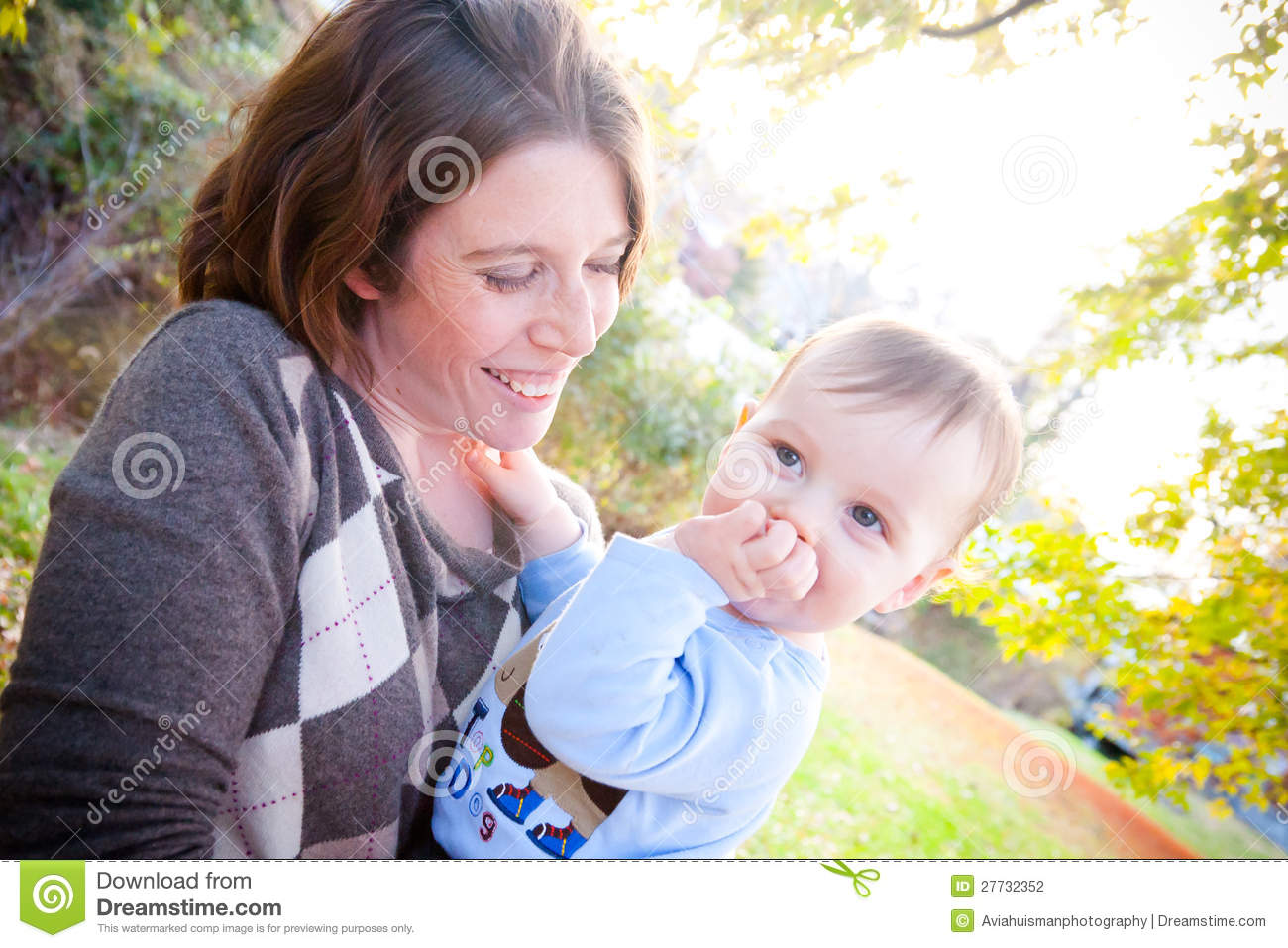 Shy Boy And Mother Stock Photography   Image  27732352