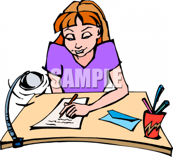 Student Writing At Desk Clip Art Images   Pictures   Becuo
