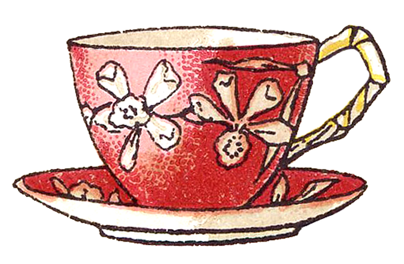 Vintage Tea Cup Clipart Vintage Image Pretty Floral