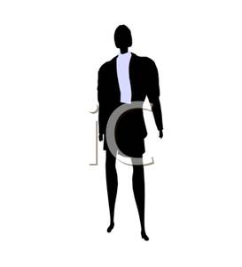 Woman Dressed In Business Attire   Royalty Free Clipart Picture