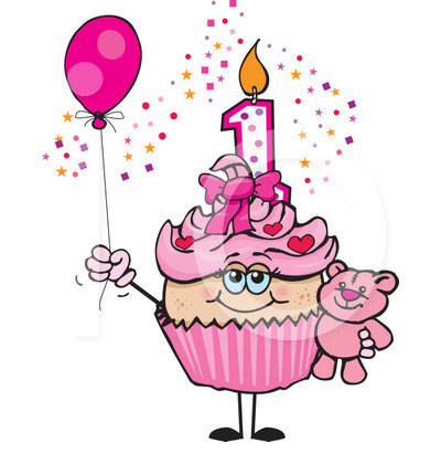 1st Birthday Cupcake Clip Art Royalty Free Birthday Cupcake Clipart
