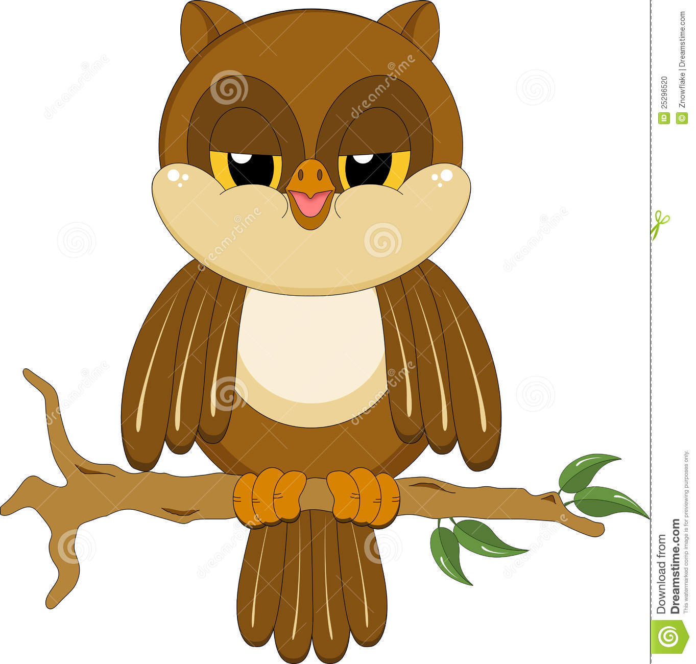 An Illustration Featuring An Owl Sitting On A Branch