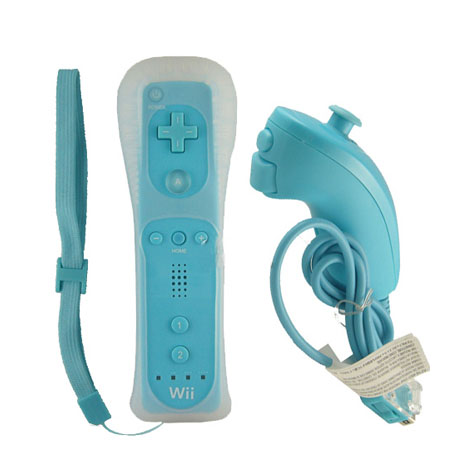 Back   Gallery For   Blue Wii Remote And Nunchuck