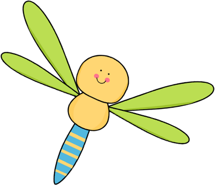 Flying Dragonfly Clip Art Image   Blue And Yellow Dragonfly Flying