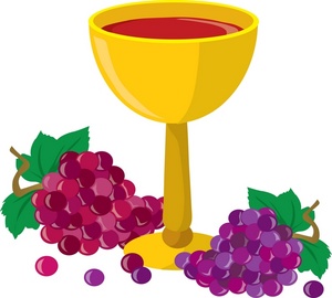 Grapes And Wine Clipart A Goblet Of Wine With Bunches Of Grapes 0071