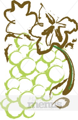     Grapes Clipart Loose Brush Strokes Form This Bunch Of Ripe Grapes In A
