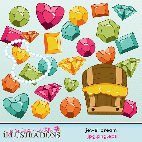 Jewel Dream Cute Digital Clipart For Card Design Scrapbooking And
