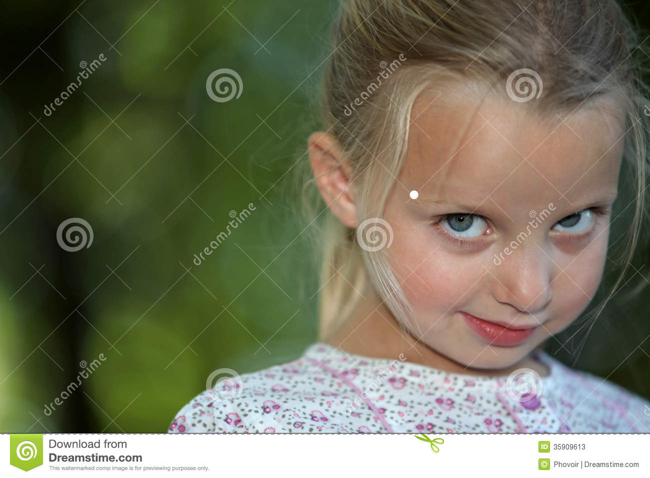Little Girl Looking Shy Stock Photos   Image  35909613