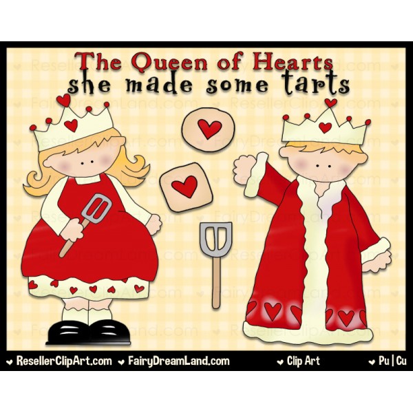 Queen Of Hearts Clip Art By Cheryl Seslar   Fairy Dreamland
