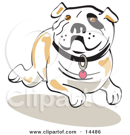 Running Bulldog Clipart Illustration By Andy Nortnik  14486