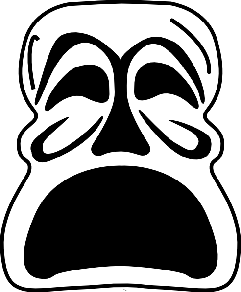 Sad Mask Clip Art At Clker Com   Vector Clip Art Online Royalty Free    
