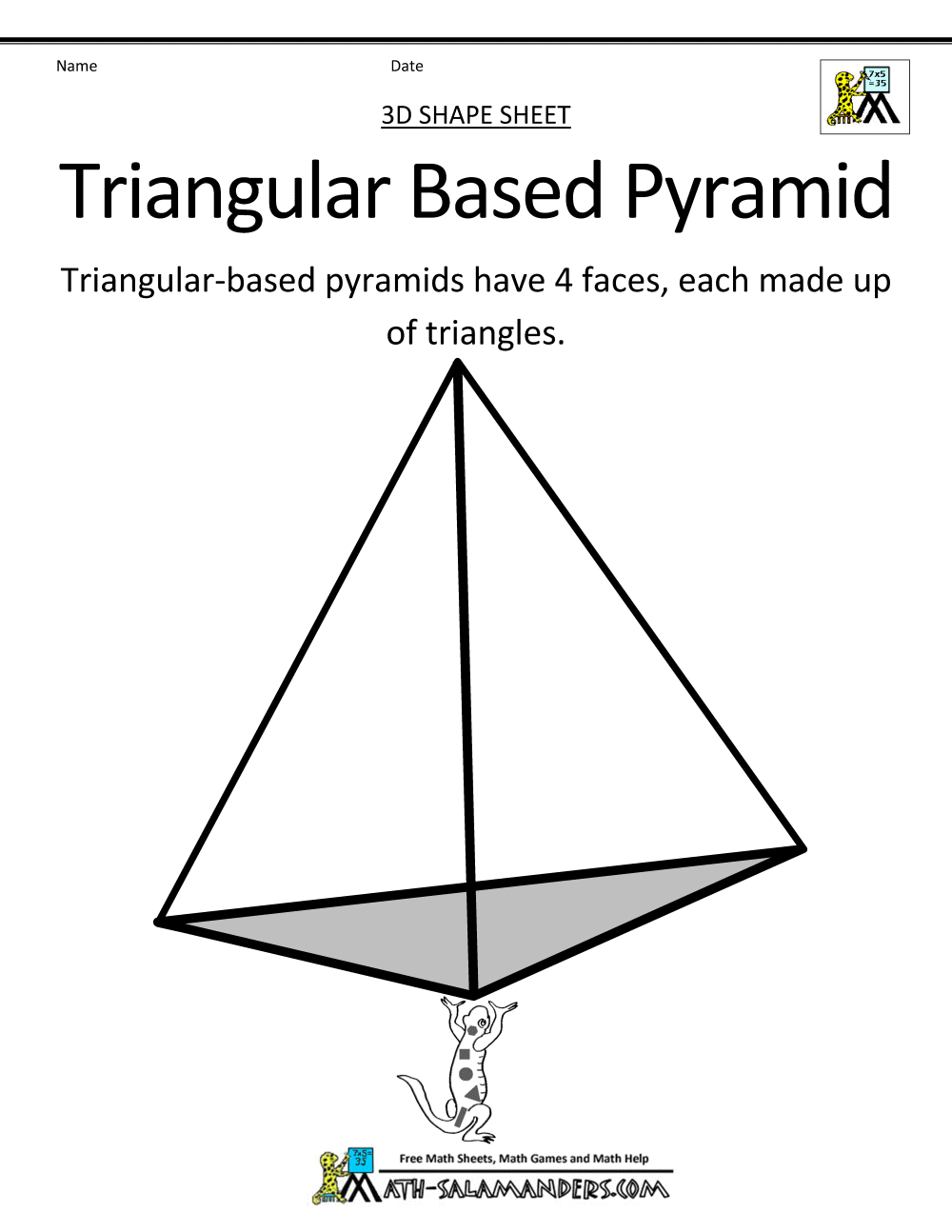 Square Pyramid Clip Art Shape Clipart