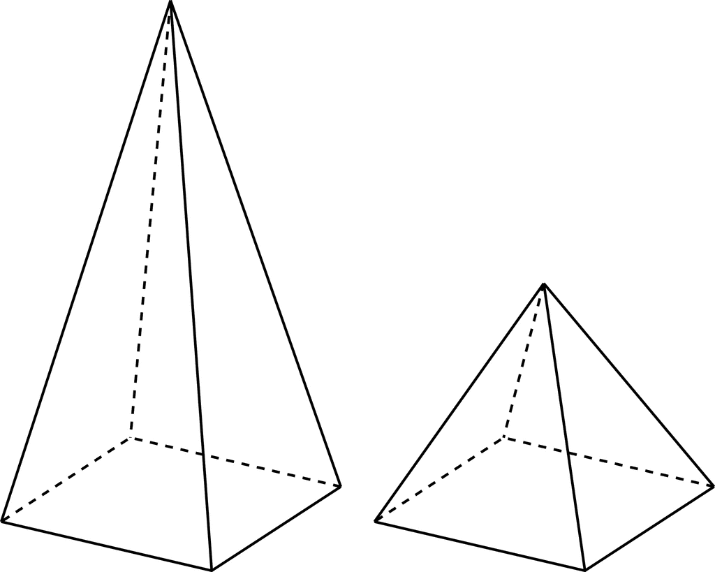 Square Pyramid Clipart 2 Right Rectangular Pyramids