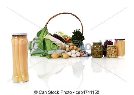 Stock Photo   Canned Asparagus In A Jar Canned And Fresh Vegetables    