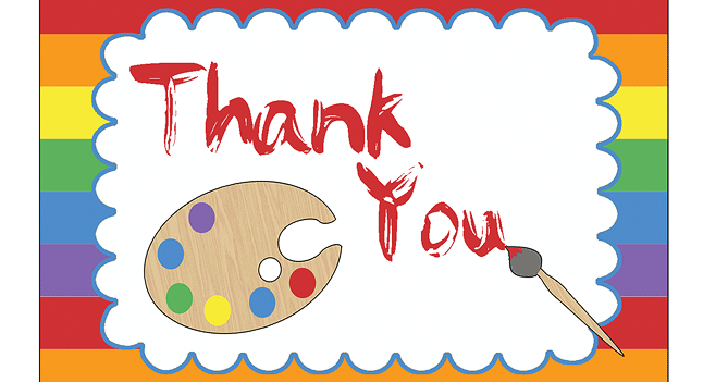 Art Party Thank You Cards   Birthday Party   Pbs Parents   Pbs