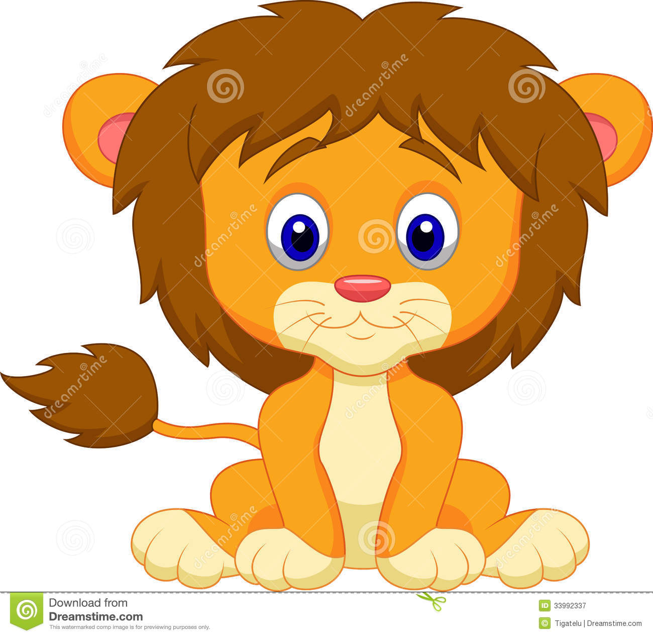 Baby Lion Cartoon Sitting Royalty Free Stock Photography   Image