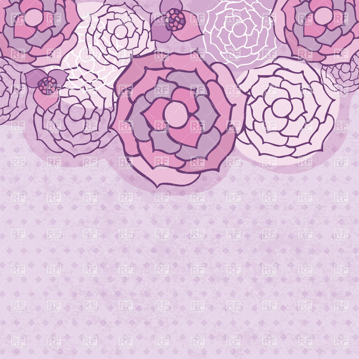     Background With Violet Rose Buds Download Royalty Free Vector Clipart
