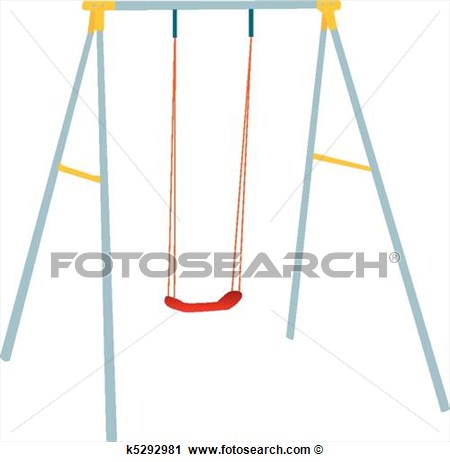 Clipart   Children Swing Set Outdoor Play   Fotosearch   Search Clip