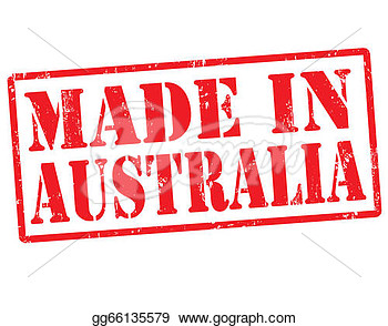 Clipart   Made In Australia Stamp  Stock Illustration Gg66135579
