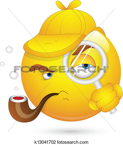 Clipart Of Spy Agent Smiley Detective Face K13041702 Search Clipart