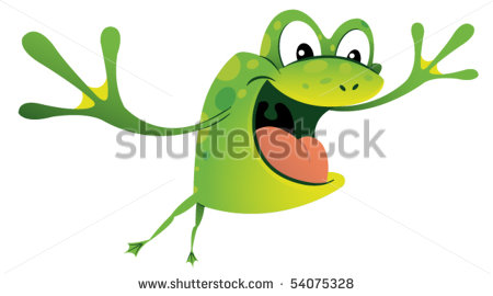 Frog Leaping   Stock Vector