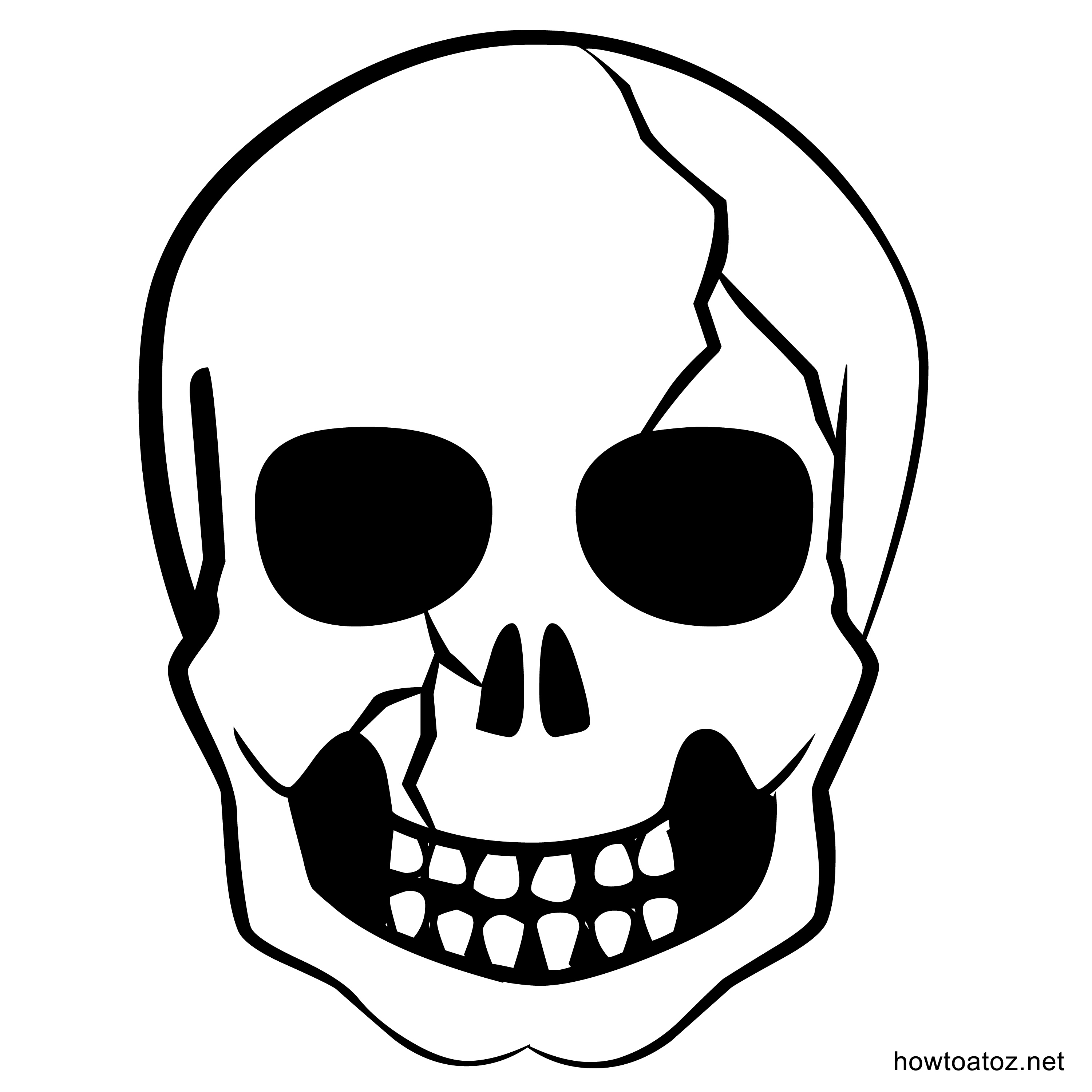 Halloween Skull Template  Click To Enlarge