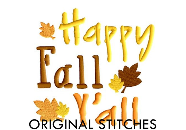 Happy Fall Clip Art Happy Fall Y All Embroidery