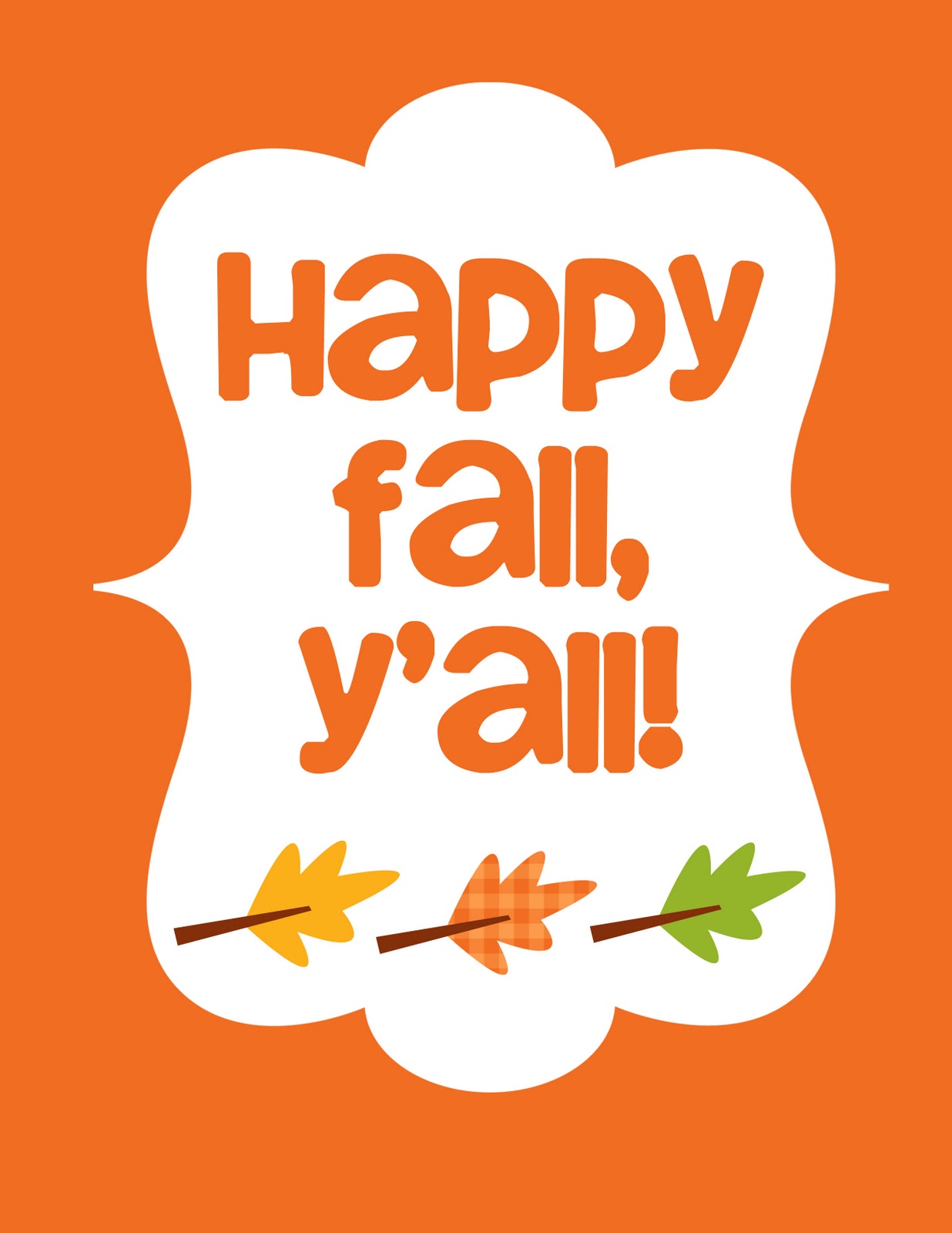 Inspired Whims  Happy Fall Y All   Free Printable 
