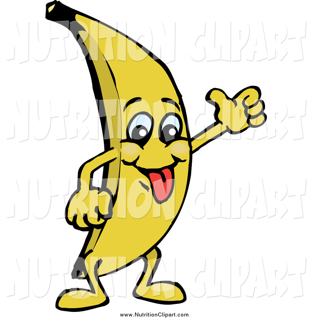 Larger Preview  Nutrition Clip Art Of A Banana Guy Giving The Thumbs    