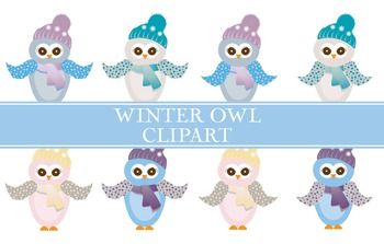 Owl Clipart   Winter Colors