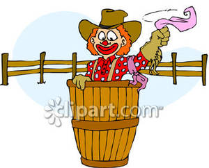 Rodeo Clown   Royalty Free Clipart Picture