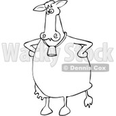 Royalty Free Vector Clip Art Illustration Of A Black And White Angry
