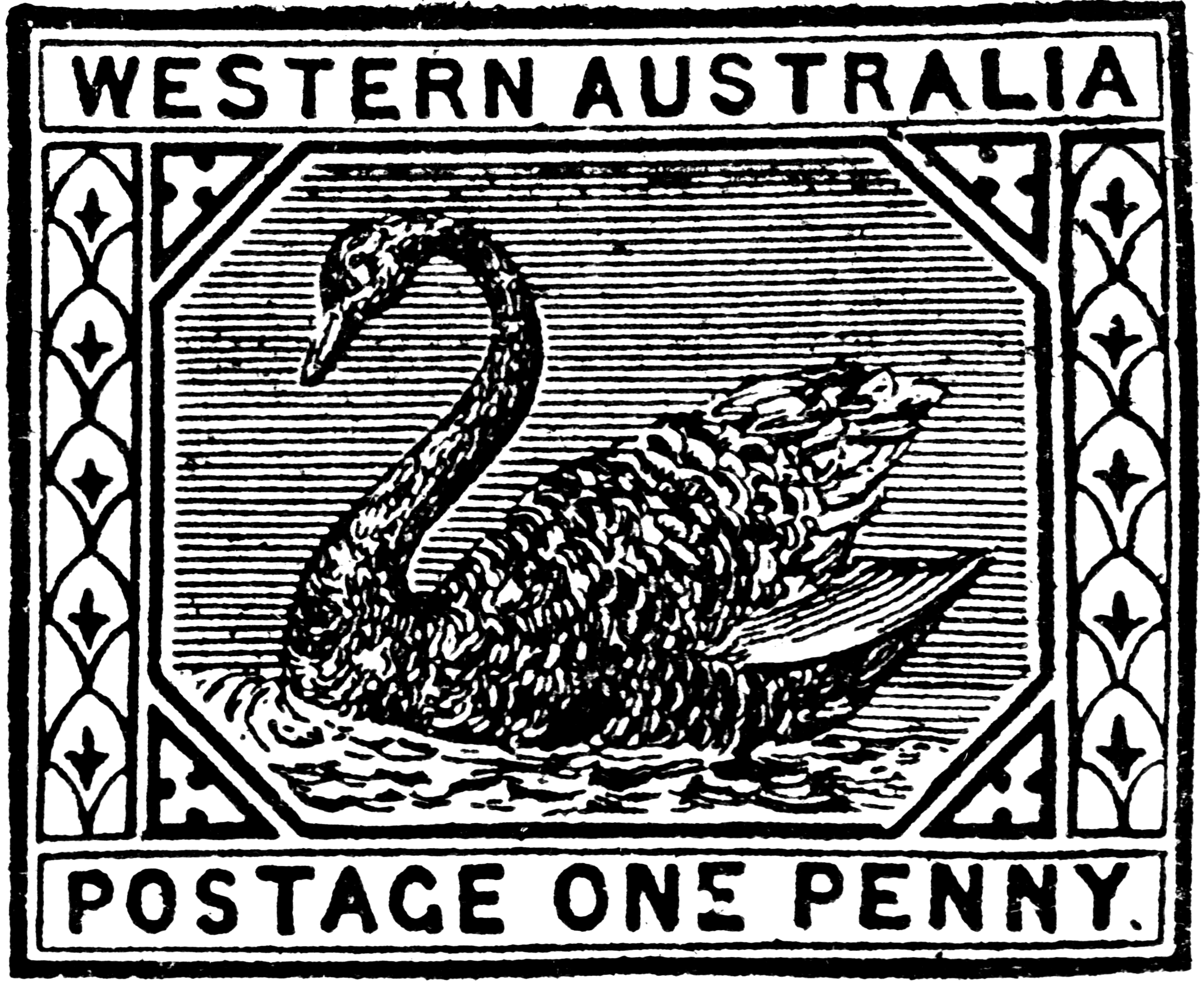 Western Australia One Penny Stamp 1890 1893