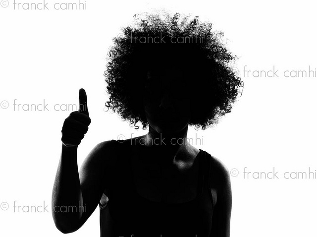 Young Afro American Woman Silhouette Thumb Up   Flickr   Photo Sharing