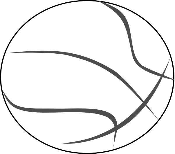 Basketball Outline Clip Art At Clker Com   Vector Clip Art Online