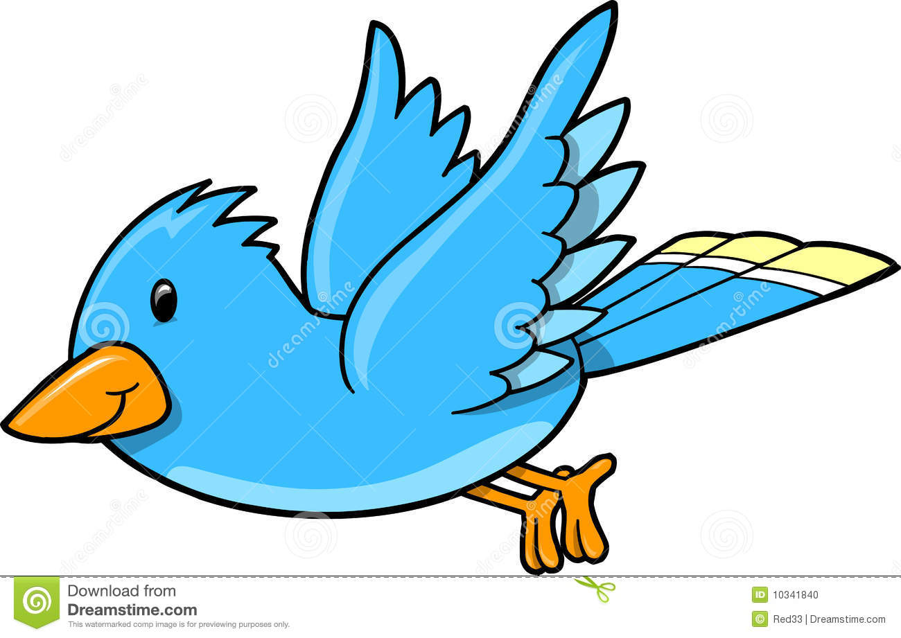 Blue Bird Vector Illustration Stock Photo   Image  10341840